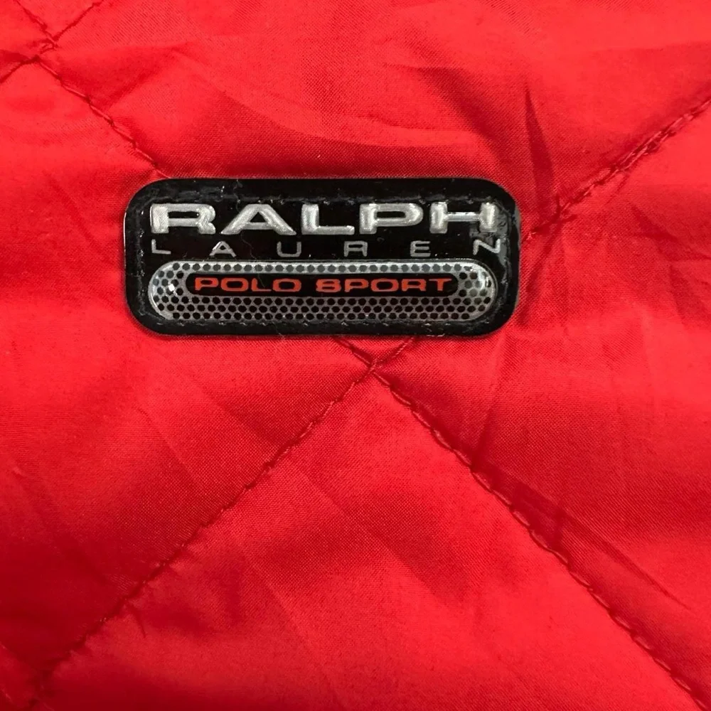Polo Ralph Lauren Polo Sport Red Quilted Zip Up Jacket Size Large